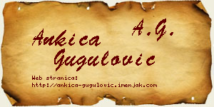 Ankica Gugulović vizit kartica
